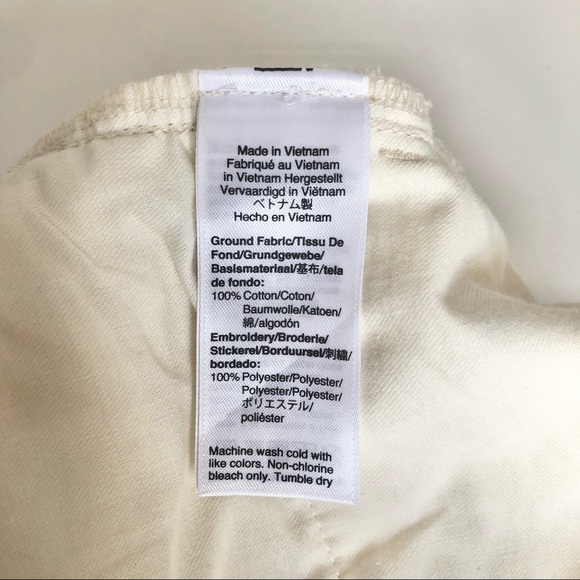 J.Crew Women's 10" Billie Demi Boot Crop Off-White Jeans Eyelet Embroidery 31 - Picture 14 of 15